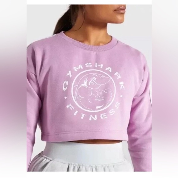 Gymshark Tops - Gymshark Legacy Fitness Cropped Sweater Long Sleeve Stripe Rare Disc XSmall